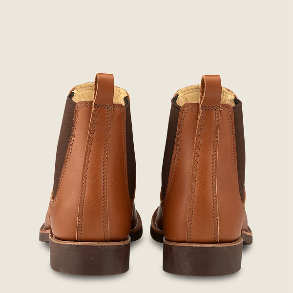 Red Wing Heritage Boots Brown - Red Wing Womens 6-inch Chelsea - Short Boundary Leather - VGOAS-0823